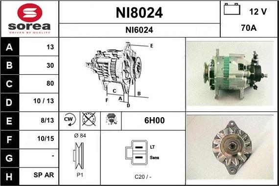 SNRA NI8024 - Ģenerators adetalas.lv