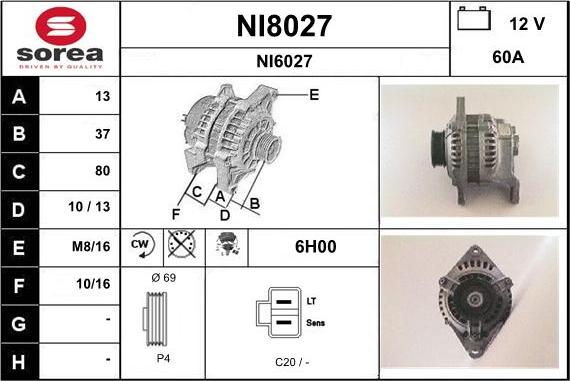 SNRA NI8027 - Ģenerators adetalas.lv