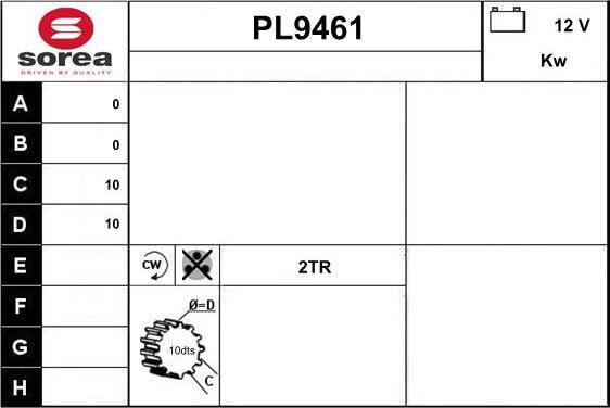 SNRA PL9461 - Starteris adetalas.lv