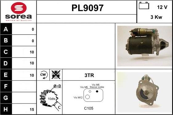 SNRA PL9097 - Starteris adetalas.lv