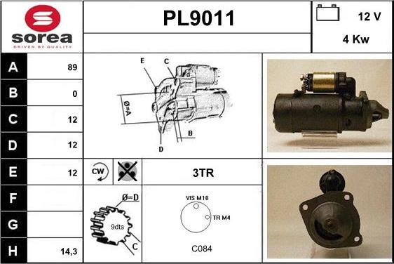 SNRA PL9011 - Starteris adetalas.lv