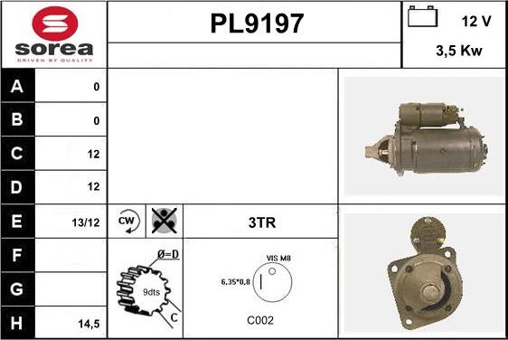 SNRA PL9197 - Starteris adetalas.lv