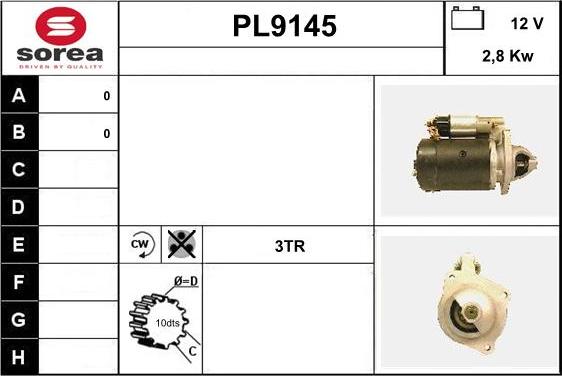 SNRA PL9145 - Starteris adetalas.lv