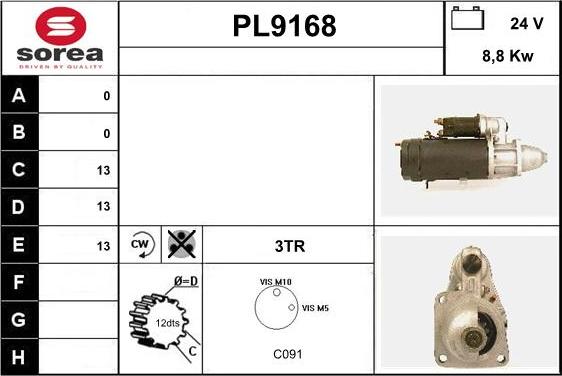 SNRA PL9168 - Starteris adetalas.lv