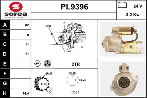 SNRA PL9396 - Starteris adetalas.lv