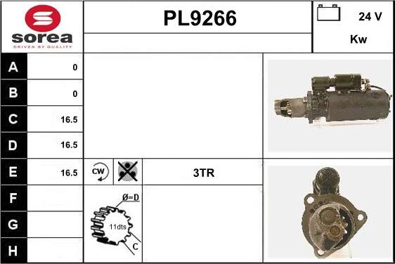 SNRA PL9266 - Starteris adetalas.lv