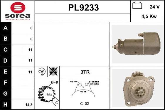 SNRA PL9233 - Starteris adetalas.lv