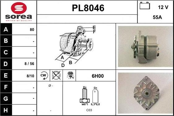 SNRA PL8046 - Ģenerators adetalas.lv