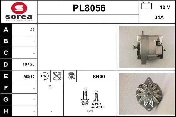 SNRA PL8056 - Ģenerators adetalas.lv