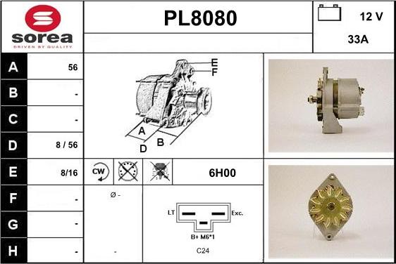 SNRA PL8080 - Ģenerators adetalas.lv