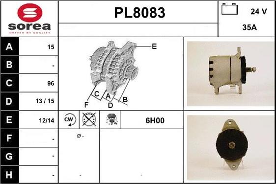 SNRA PL8083 - Ģenerators adetalas.lv