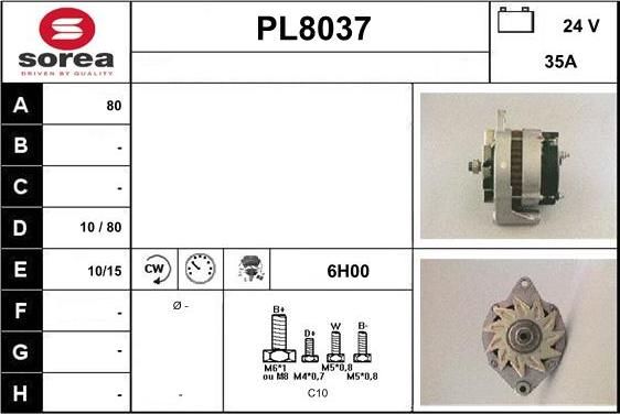 SNRA PL8037 - Ģenerators adetalas.lv