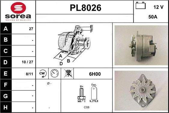 SNRA PL8026 - Ģenerators adetalas.lv