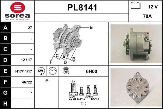 SNRA PL8141 - Ģenerators adetalas.lv