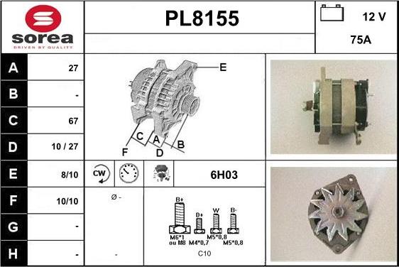 SNRA PL8155 - Ģenerators adetalas.lv