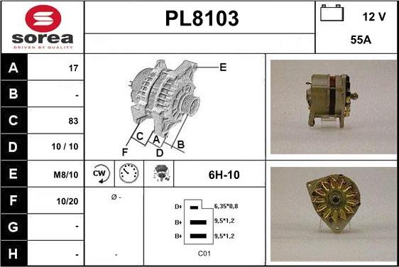 SNRA PL8103 - Ģenerators adetalas.lv