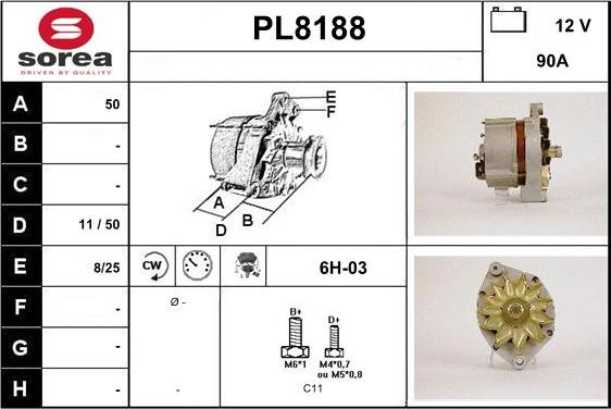 SNRA PL8188 - Ģenerators adetalas.lv