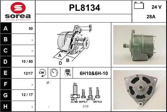 SNRA PL8134 - Ģenerators adetalas.lv