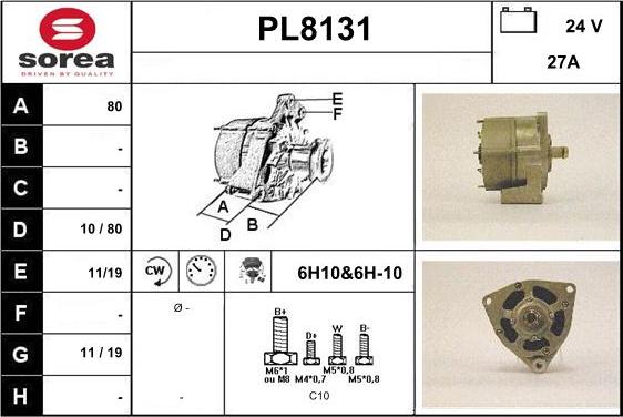 SNRA PL8131 - Ģenerators adetalas.lv