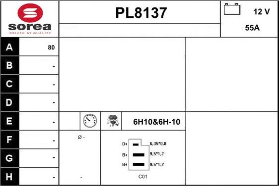 SNRA PL8137 - Ģenerators adetalas.lv