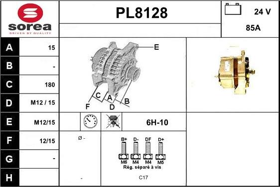 SNRA PL8128 - Ģenerators adetalas.lv