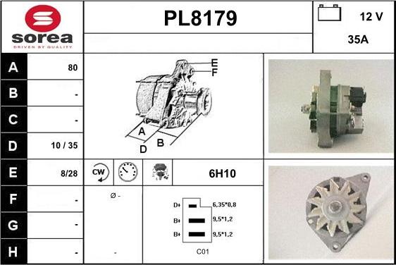 SNRA PL8179 - Ģenerators adetalas.lv