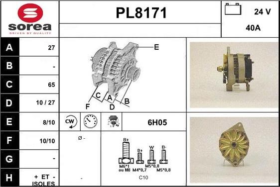 SNRA PL8171 - Ģenerators adetalas.lv