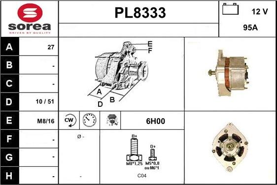 SNRA PL8333 - Ģenerators adetalas.lv