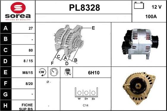 SNRA PL8328 - Ģenerators adetalas.lv