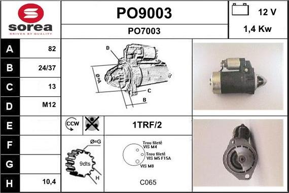 SNRA PO9003 - Starteris adetalas.lv