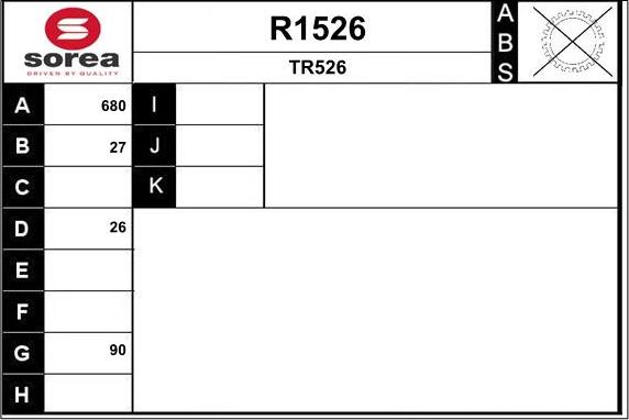 SNRA R1526 - Piedziņas vārpsta adetalas.lv