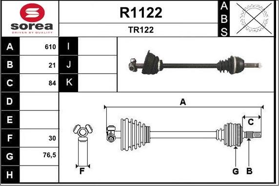 SNRA R1122 - Piedziņas vārpsta adetalas.lv