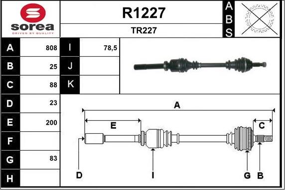 SNRA R1227 - Piedziņas vārpsta adetalas.lv