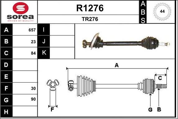 SNRA R1276 - Piedziņas vārpsta adetalas.lv