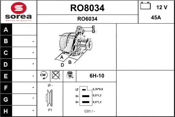 SNRA RO8034 - Ģenerators adetalas.lv