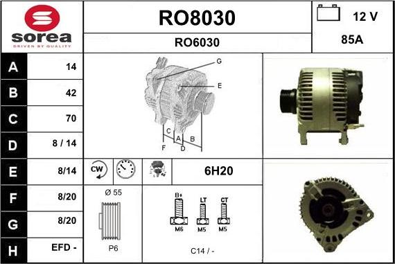 SNRA RO8030 - Ģenerators adetalas.lv