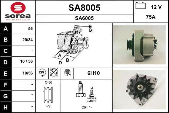 SNRA SA8005 - Ģenerators adetalas.lv