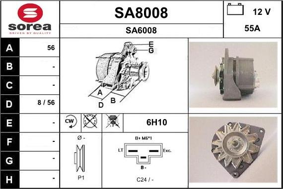 SNRA SA8008 - Ģenerators adetalas.lv