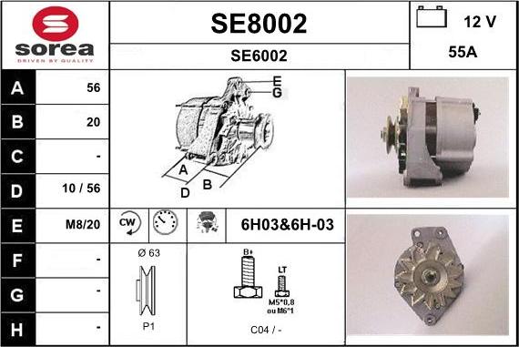 SNRA SE8002 - Ģenerators adetalas.lv