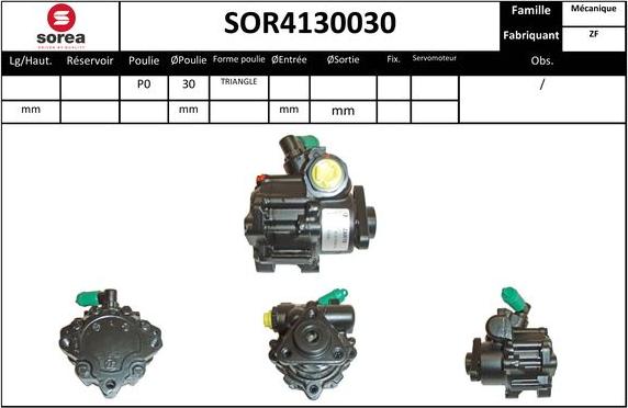 SNRA SOR4130030 - Hidrosūknis, Stūres iekārta adetalas.lv