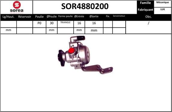 SNRA SOR4880200 - Hidrosūknis, Stūres iekārta adetalas.lv