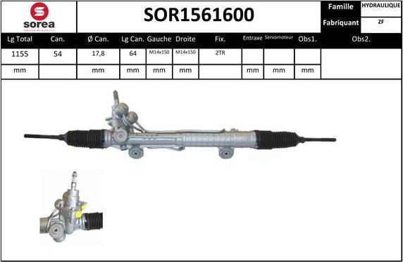 SNRA SOR1561600 - Stūres mehānisms adetalas.lv