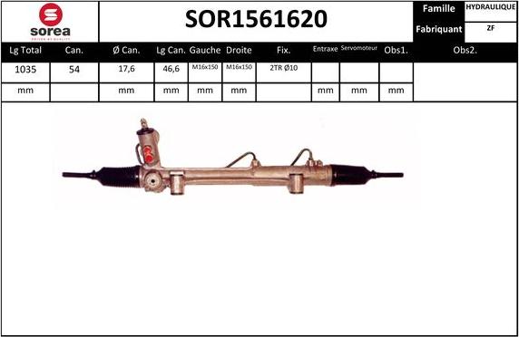 SNRA SOR1561620 - Stūres mehānisms adetalas.lv