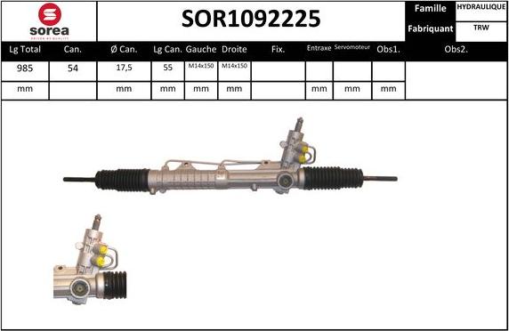 SNRA SOR1092225 - Stūres mehānisms adetalas.lv