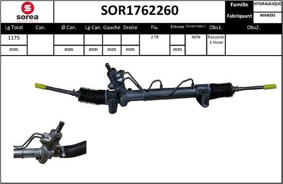 SNRA SOR1762260 - Stūres mehānisms adetalas.lv