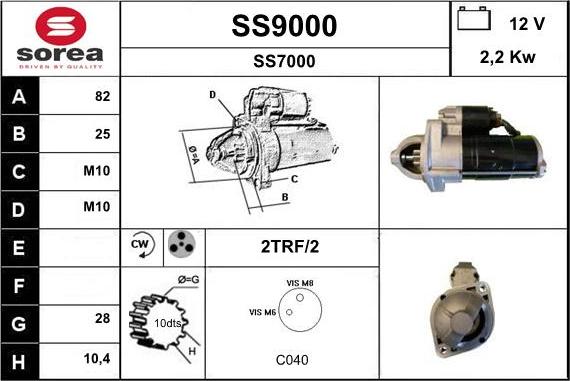 SNRA SS9000 - Starteris adetalas.lv