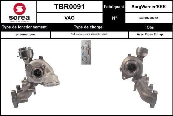 SNRA TBR0091 - Kompresors, Turbopūte adetalas.lv