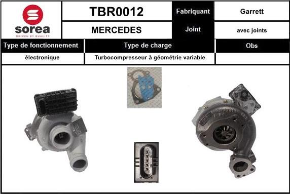 SNRA TBR0012 - Kompresors, Turbopūte adetalas.lv