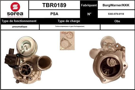 SNRA TBR0189 - Kompresors, Turbopūte adetalas.lv