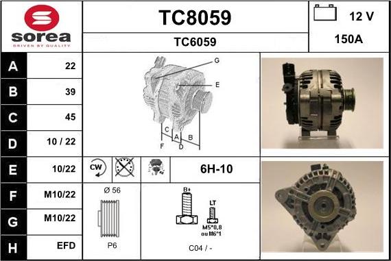 SNRA TC8059 - Ģenerators adetalas.lv